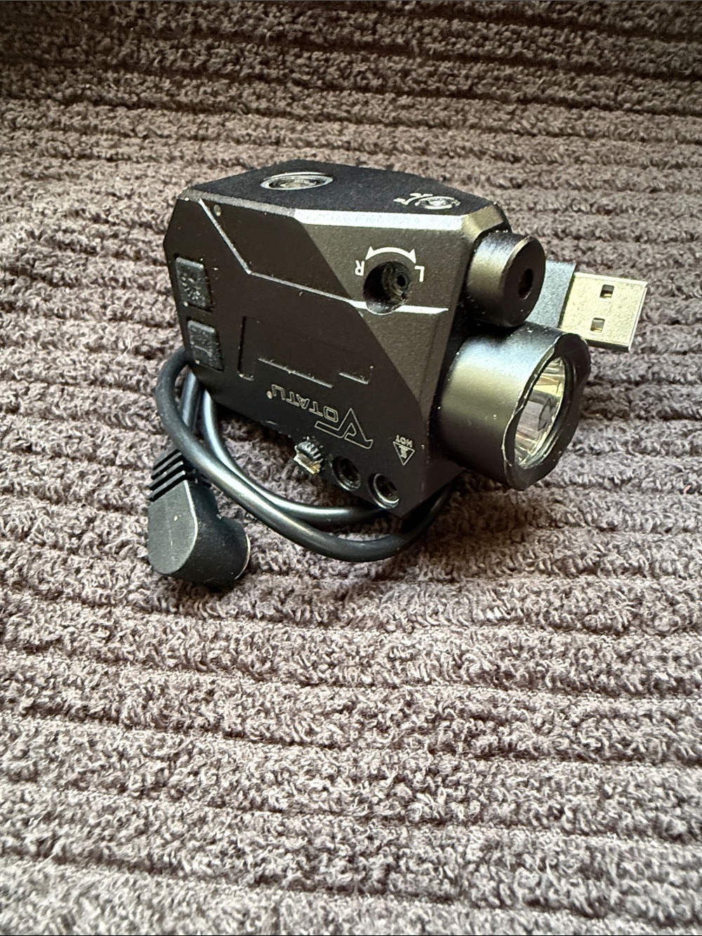 Black USB Rechargeable Camera Light